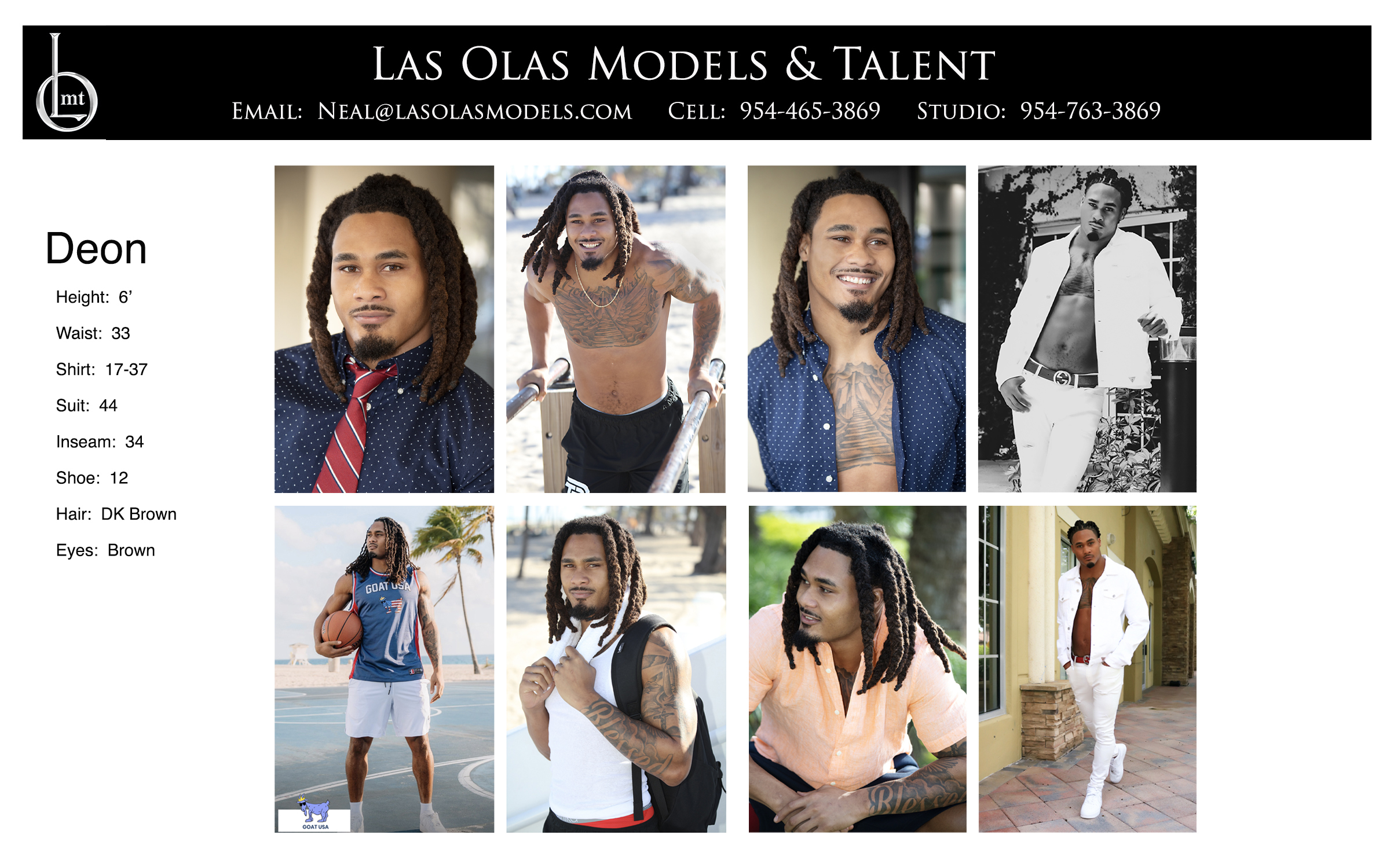 Model Fort Lauderdale Miami South Florida Print Catalog Video Fashion Model Male Model - Las Olas Models Fort Lauderdale Miami - Deon